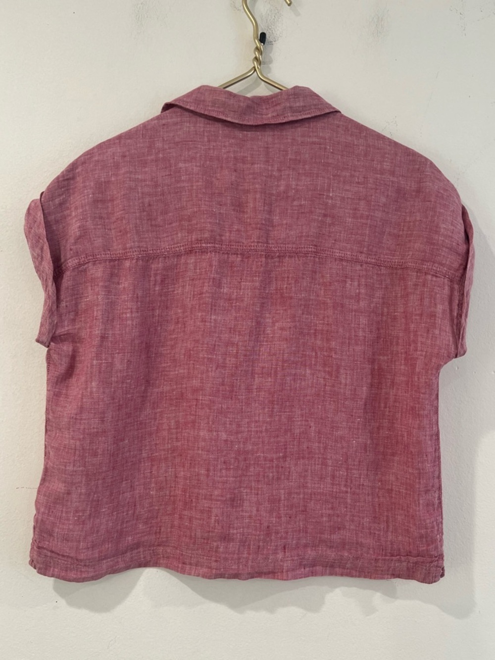 Rachel Zoe Linen Button Front Shirt mauve color S - Picture 2 of 11